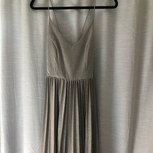 Silver midi dress - Anthropologie size 4